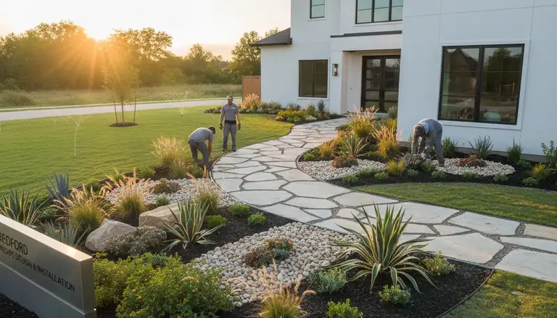 Professional landscaping service in Fort Worth, TX for lawn care and yard maintenance