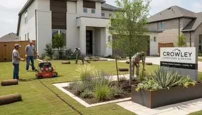 Professional landscaping service in Fort Worth, TX for lawn care and yard maintenance