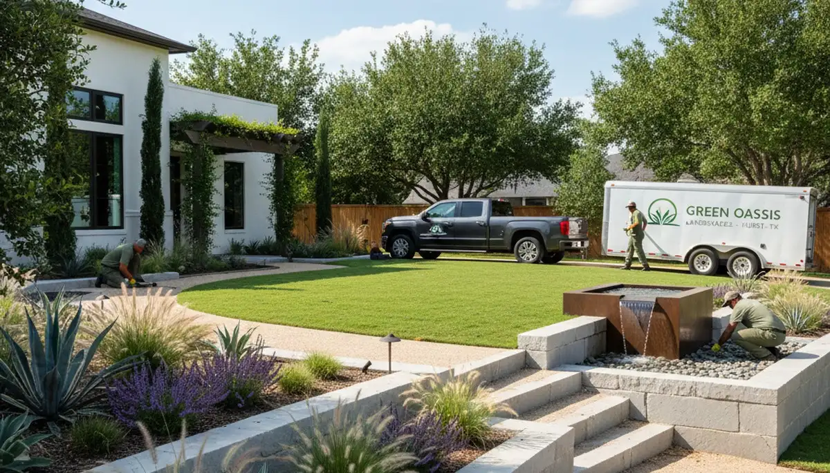 Fort Worth, TX landscaping team providing professional lawn care services