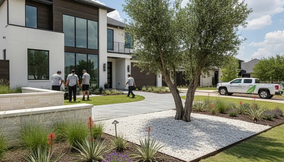 Professional landscaping service in Fort Worth, TX for residential lawn care and yard maintenance