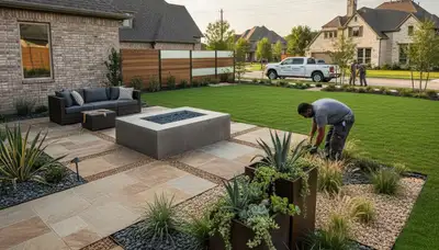 Landscaping service in Fort Worth, TX for professional lawn care and yard maintenance