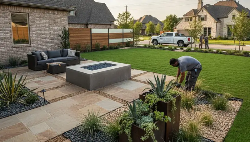 Landscaping service in Fort Worth, TX for professional lawn care and yard maintenance